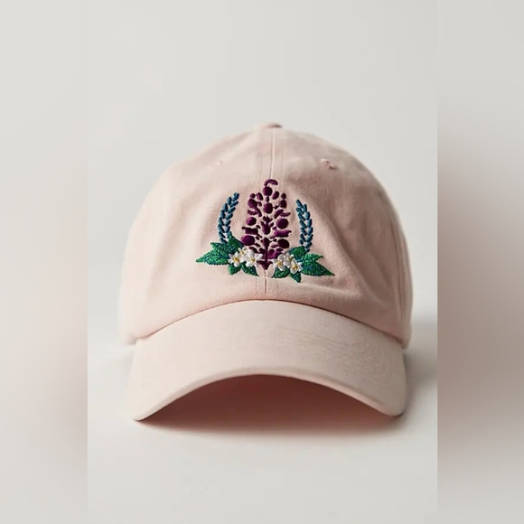 🪷NWT Free People FP Movement Court And Club Embroidered Cap In Ballet Slipper - Picture 2 of 3